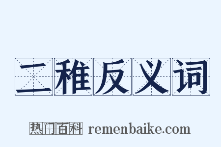 二稚反义词是什么意思的图片